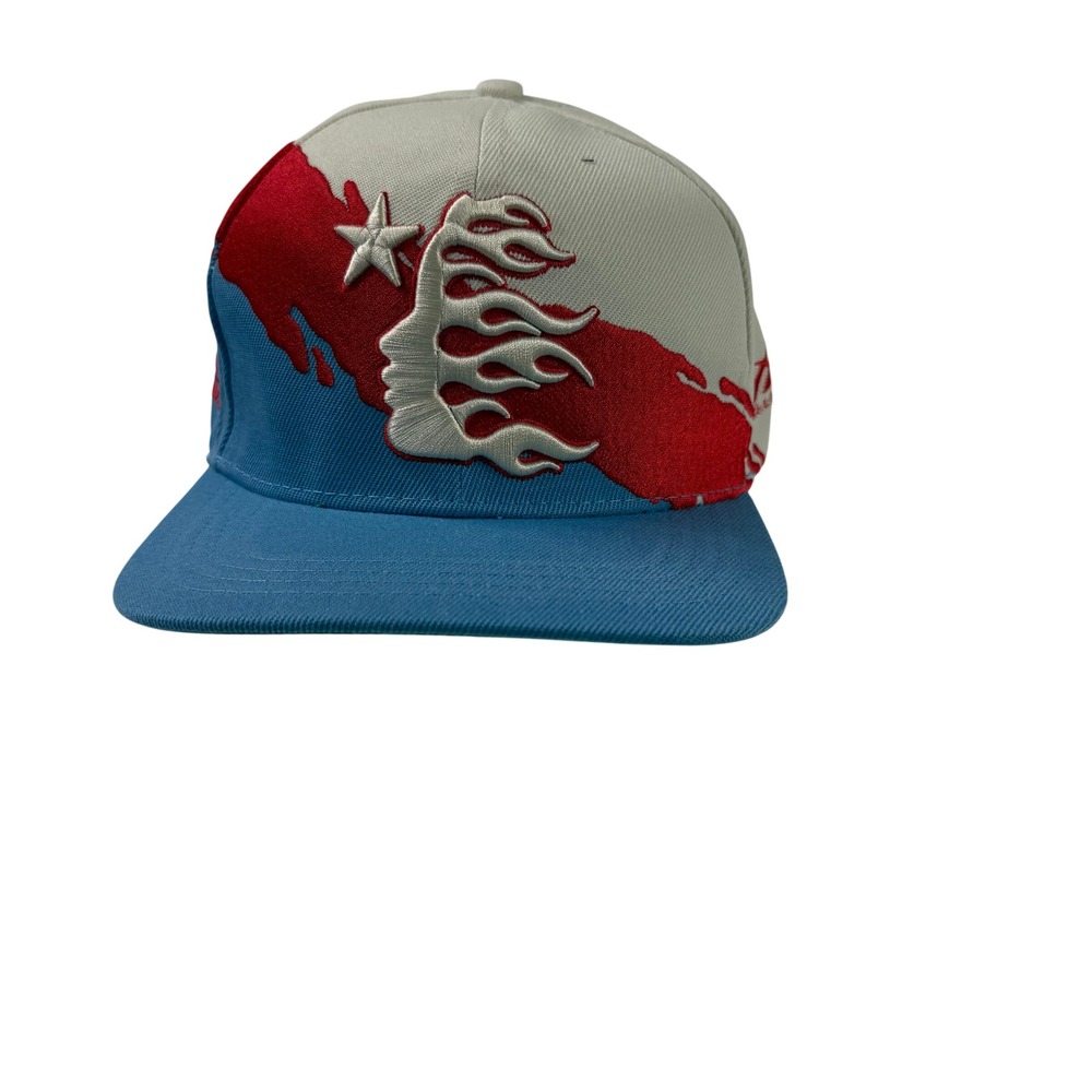 Hellstar Paintbrush Snapback Hat White Red Blue Embroidered Path To Paradise OS